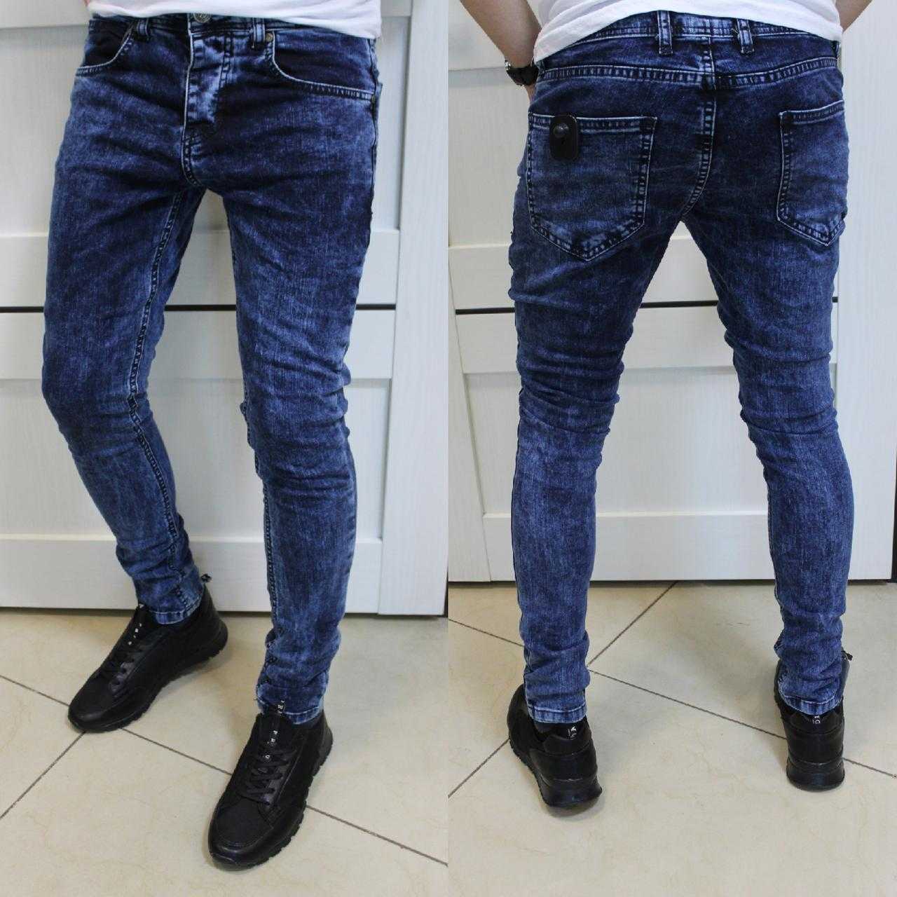 Вареные джинсы черные
