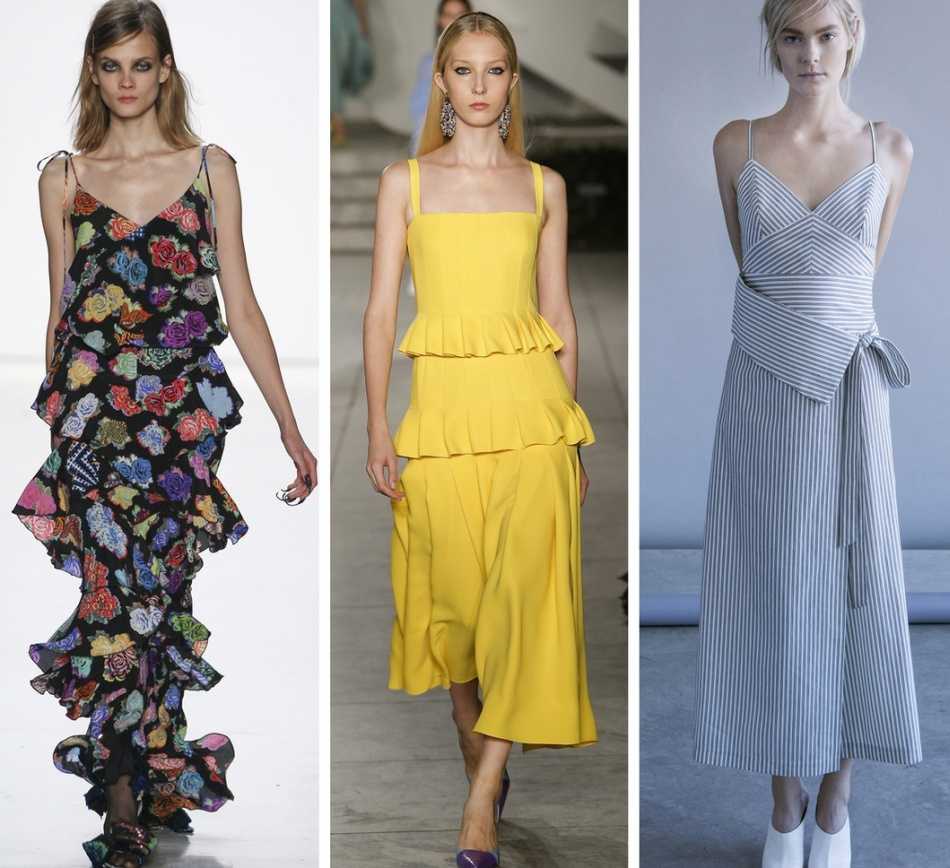 17 модных моделей летних сарафанов в обзоре модных тенденций на лето 2018 года Стильные фасоны, актуальные цвета сарафанов на лето Подсказки, с чем носить модный сарафан