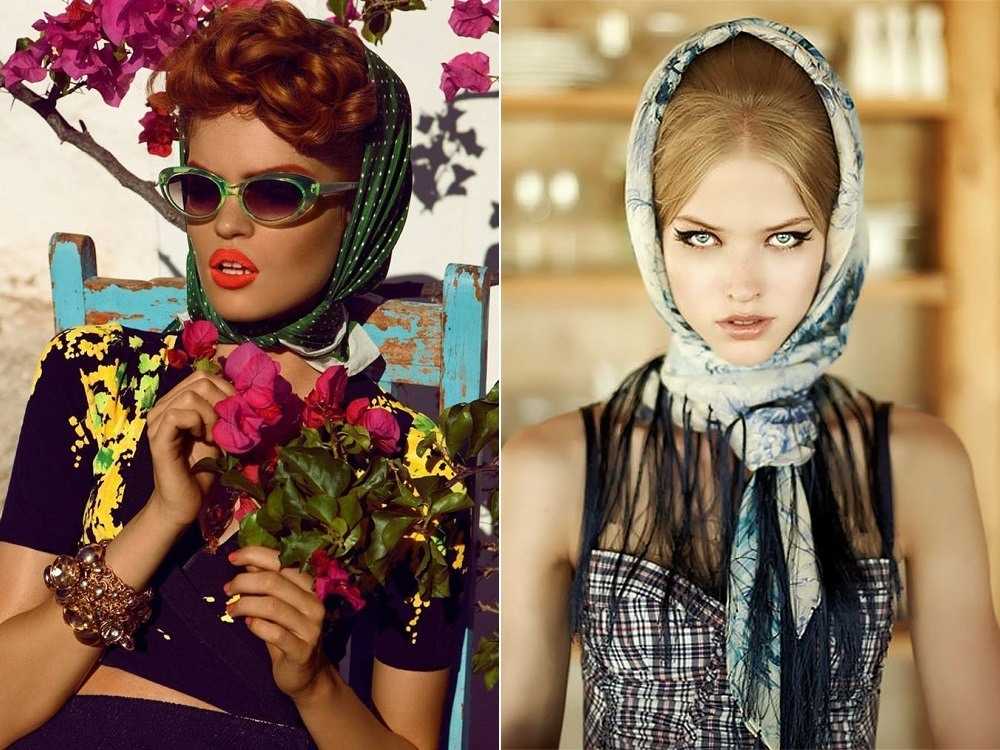 Как красиво завязать платок на голове и выглядеть стильно, фото
