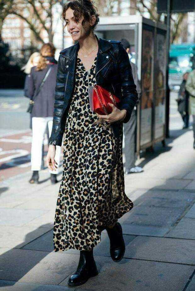 Модные платья с леопардовым принтом на 2021 год + фото