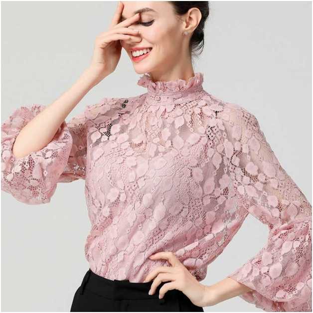 Кружевные блузки — 50 модных и стильных образов