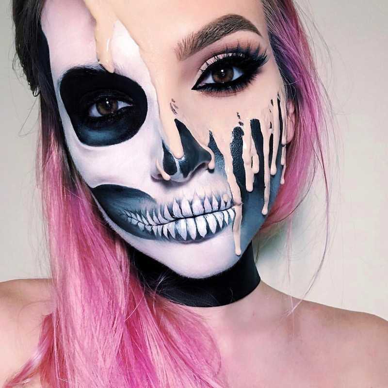 На хэллоуин макияж для девушек - фото идеи различных вариантов