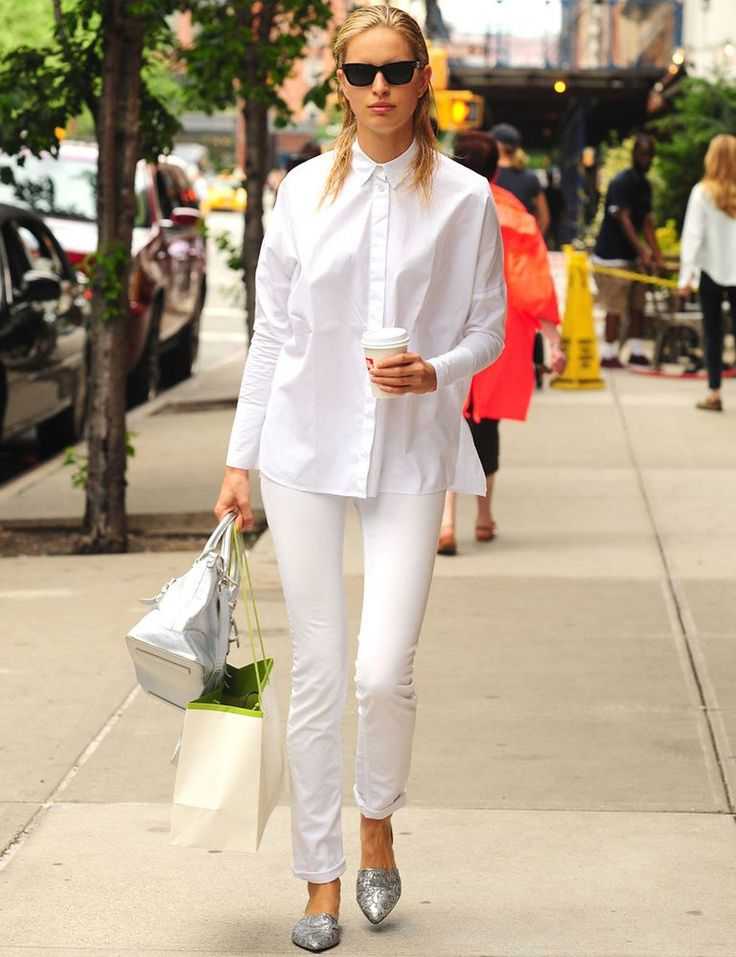 С чем носить белые штаны: 50 модных образов (фото)