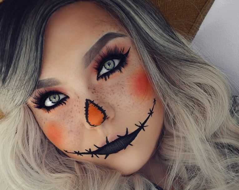 Легкий макияж на хэллоуин: несложные образы с фото